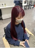 艶髪ワインレッドカラー