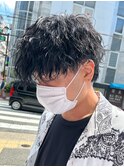 シャドウパーマメンズカットスパイラルパーマツイスパ波巻き