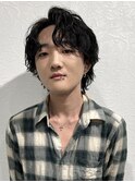 前上がりゆる無造作ウルフ