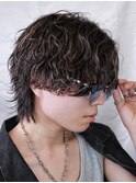 ハイライトサーフカール/フェザーパーマ/ブルーブラック