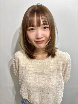 エル セルカ 高田馬場(el CERCA) オリーブベージュ×レイヤーボブ