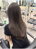 ブリーチカラーハイトーンカラーレイヤーカットグレージュ韓国