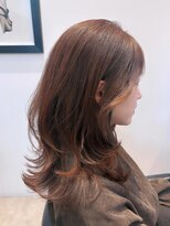 エスデザイン(es design)&nbsp;くびれヘア×オレンジブラウン