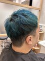 アブニール 北柏店(AVENIR) メンズのダブルカラー!上部のみのブリーチでコントラストが◎