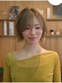 レイヤーボブ小顔カット明るめミルクティーベージュケアブリーチ