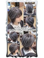 ヘアーファクトリー☆マハロ(Hair Factory☆MAHARO)&nbsp;シルバーベージュ☆シャドールーツカラー＆マッシュショート