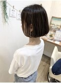 ハイライトグレージュボブ