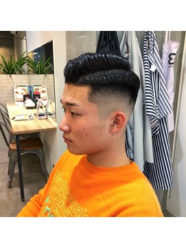 グッドプレイスアンドシング(Good Place&thing) メンズ刈り上げ短髪七三スキンフェード