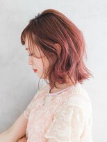 メゾンドイギー(MAISON de IGGY)&nbsp;ピンク#前髪#くびれ#イヤリングカラー#イメチェン#Aラインボブ
