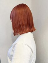 ボコカ(bococa)&nbsp;ストレートぷつんとボブ/柔らかオレンジブリーチカラー登戸