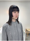 《SAYAKA》ぱつっと2WAYロブ×透明感グレージュ