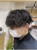 波巻き 波打ち スパイラル ツイスパ ツイスト パーマ 眉カット