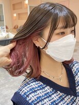 ラ ブレス 梅田茶屋町(LaBless) ピンクレッド/インナーカラー/LaBless/mahiro