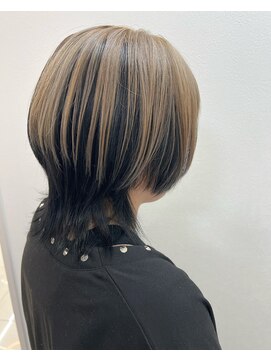 アールモンドヘア新世界 【北見】#ウルフヘア#アンブレラカラー#ブリーチカラー