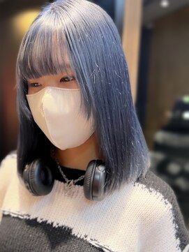 リノショアーズ ショウナン 辻堂店(RinoShores SHONAN) 20代30代40代デザインカラーグラデーションブリーチ小顔ブルー