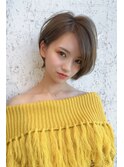 ≪chan.≫ゆるふわショートグレージュカラー