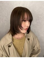 ジェニーバイメノン(JENNIE by Menon) くすみカラー、くすみベージュ、お顔周りレイヤー