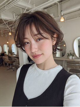 クレビア 名古屋(CreBiA) 髪質改善/透明感ブラウン/くびれショート