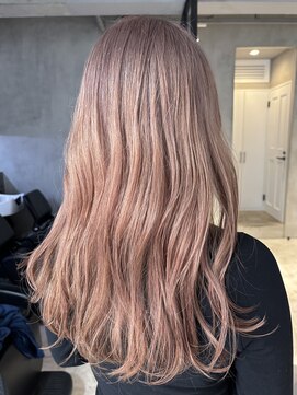 エリマ 調布(elima) 調布ダブルカラーピンクベージュ桜ピンクロングレイヤー