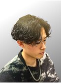大分20代30代波巻きパーマセンターパート波巻き
