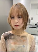 ボブディオリーブベージュ髪質改善縮毛矯正フェイスレイヤー