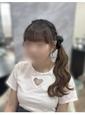 シンプルサイドポニー
