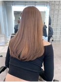 ミルクティーベージュダブルカラーハイトーンレイヤーカット韓国