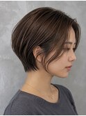 逗子葉山ハンサムショートくびれボブくびれヘア耳かけボブ眉M172