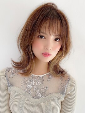 アグ ヘアー カラ 阪南尾崎店(Agu hair cala) 《Agu hair》シースルーバング×ウルフミディ