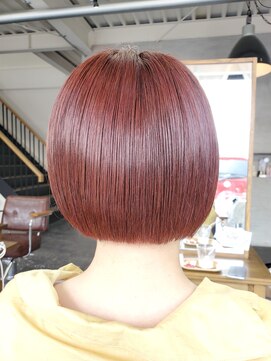 セットアップ 倉敷中庄店(SET-UP) 愛され キュート 大人 ミニボブ×チェリーレッド