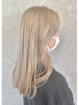 シアン(CYAN) #ブリーチカラー#ミルクティーベージュ#透け感#髪質改善