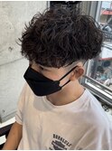 波巻きパーマツイストスパイラルパーママッシュメンズパーマ