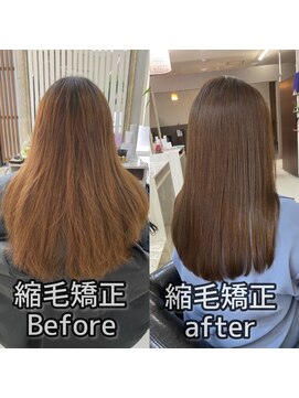 クロス(CROSS) 縮毛矯正Before/after