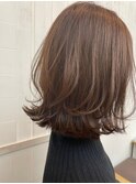大人かわいいエギョモリ ミルクティーブラウン ひし形シルエット
