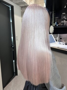 ペレ 栄店(PELE) デザインカラー/レイヤーカット/ウェットヘア/オリーブベージュ