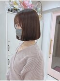 後れ毛も可愛い♪ナチュラルボブ＋ショコラブラウン　＊ Lilme＊