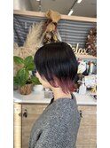 ウルフカット×インナーカラー