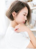 アシンメトリー前下がり無造作ナチュラルボブh3越谷20代30代40代