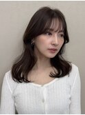 顔周りレイヤーカット/イメチェンヘアスタイル/韓国くびれヘア