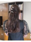 お呼ばれヘア/結婚式セット/ロングヘアセット/カチモリヘア