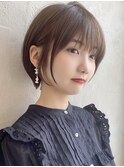 “岩田莉奈”地毛風縮毛矯正美髪髪質改善ショートボブ　新宿