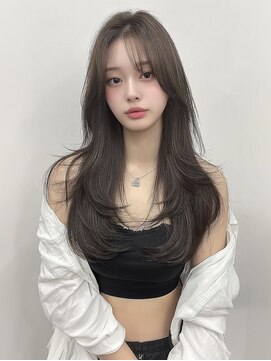 ユーフォリア 渋谷グランデ(Euphoria SHIBUYA GRANDE) 韓国ヘア 韓国風レイヤー 顔周りレイヤー 小顔カット 韓国巻き