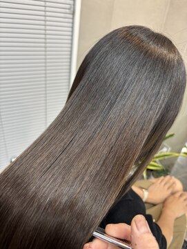 ファビ 渋谷(Fab) くびれヘア/暗めカラー/アプリコットオレンジ/縮毛矯正