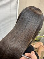 ファビ 渋谷(Fab) くびれヘア/暗めカラー/アプリコットオレンジ/縮毛矯正