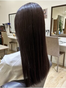 カラペア カスミ鮎川店(Color pair)の写真/クセ毛・うねり・広がりが気になる方に!【絹髪ストレート】で、ツヤ感たっぷりの美髪へ。