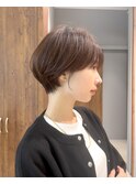 コンパクトな丸みショートヘア白金台目黒