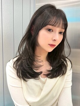 アスター 天神大名店(Aster) 小顔に見えるトレンドヘア/黒髪/オリーブグレー/ココアベージュ