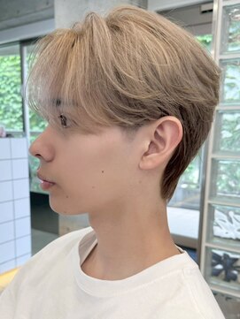 サンクマーケット 渋谷(cinq MARKET) 渋谷メンズカラーミルクティーベージュブラウンブリーチカラー◆