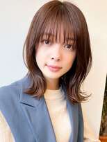 オーガニックマインド 坂戸 鶴ヶ島(organic+mind) 大人可愛い◎冬のくびれボブ レイヤー×艶髪ベージュ