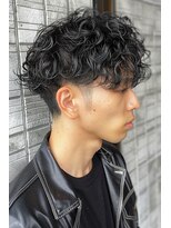クルー ひたちなか(C.R.E.W) MEN’S/リバースセンターパート/ニュアンスパーマ/ひたちなか